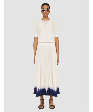  ニットアンドウーヴン　シルクプリーツスカート