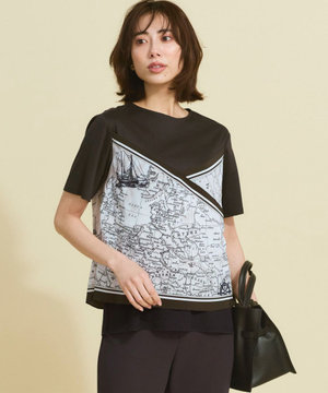 スカーフコンビジャージー カットソー