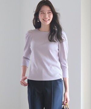  【洗える】ミニケーブルジャカード プルオーバー