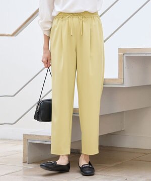  【ウエストゴム】イージーケアライトストレッチテーパードパンツ