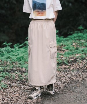 【撥水・UVカット・ストレッチ・軽量 】ナイロンカーゴスカート（S・Mサイズ）