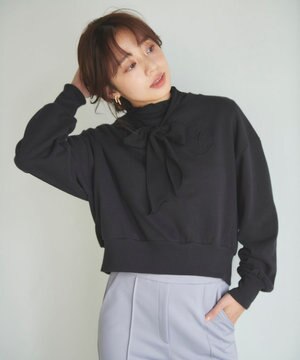  【洗える】ロゴ刺繍裏毛 プルオーバー