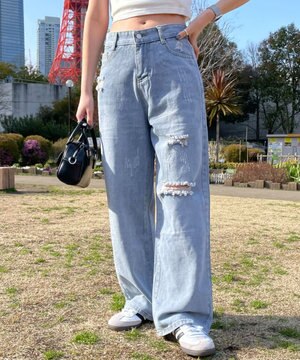  ダメージレギュラーデニム