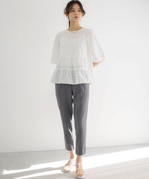  【ご好評につき追加生産！】ジョーゼットジャージースタイルアップ パンツ