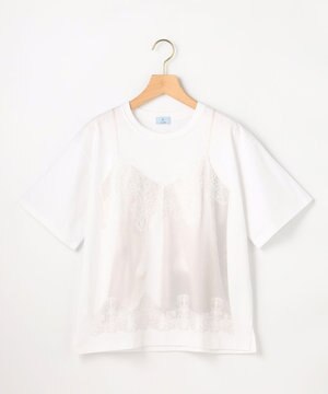  【先行予約・WEB限定】トロンプルイユ レースキャミソール Ｔシャツ