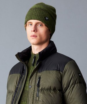  【イタリア糸使用/軽量】ブークレーカモフラージュ ニット帽