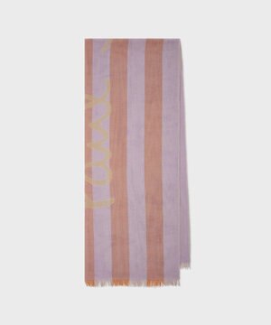 Lilac Stripe Cotton Logo スカーフ