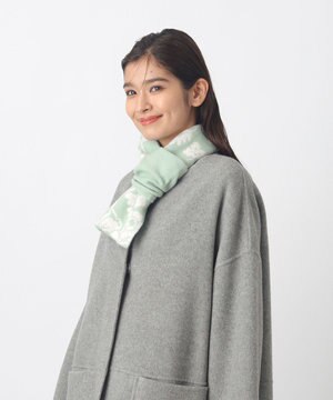  mila schon カシミヤ100%ジャカードプチマフラー