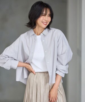  【手洗い可能/抗菌防臭/速乾/UVカット】ショート丈シャツ