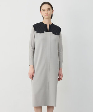 クリアレーヨンストレッチ ニットワンピース