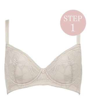  【BRADELIS New York / 育乳補整ブラ・STEP1 集める】ウェンディバックスムーズステップ1ブラ25A1 補正 ブラジャー