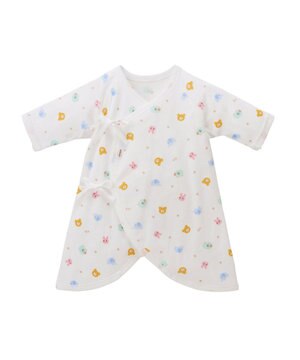  【50-60cm】 フライス素材の総柄コンビ肌着