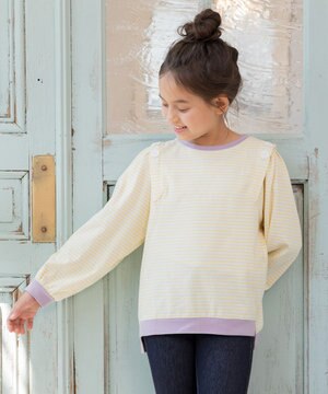  【110-140㎝】リボンボーダー トップス