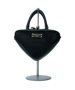  【Christian Villa】レザーコンビトライアングルミニバッグ