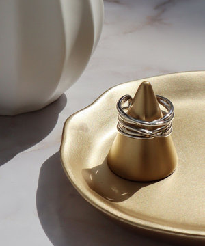  重ね付け風リング