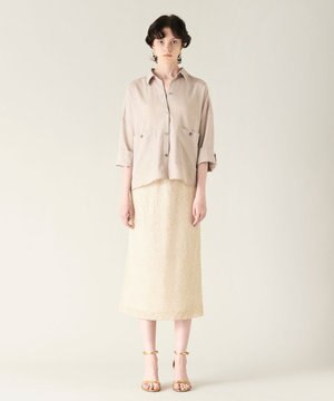  メッシュスパンコールタイトスカート