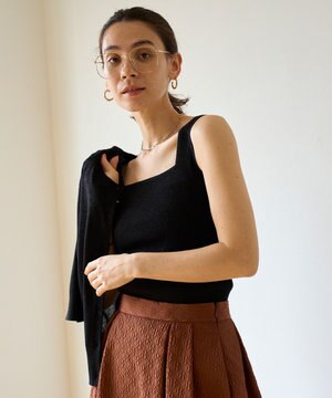 ラメリブタンクトップ