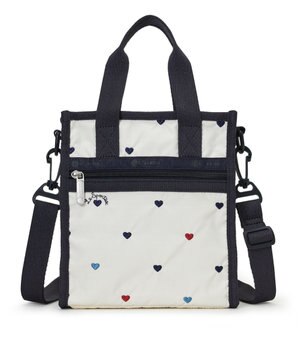  MINI N/S TOTE/トリコロールハートエンブロイダリー