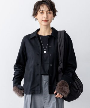  【滝沢眞規子さん着用/VERY掲載/洗える】ウールミルドジャージー シャツ