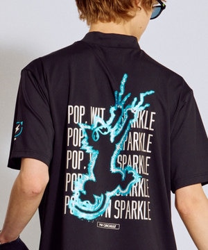 【吸水速乾 / UV遮蔽率99.5% UVカット / ストレッチ】【MEN】アニマルグラフィックモックT ゴルフ