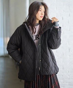  【洗濯機可/撥水】ダイヤキルトブルゾン