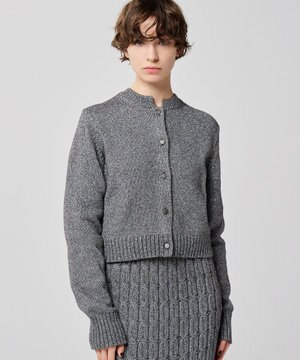  グロッシー ニット カーディガン（uncrave WHITE）