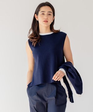  【アンサンブル対応可】CHAIスリーブレス ニット