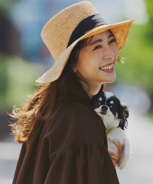 【Oggi8月号掲載/UVケア】ラフィア リボン ハット