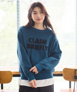 スウェットライクフェザーロゴニット