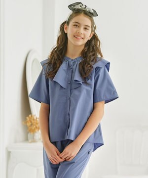  【150-160㎝】パピヨンラッフル ブラウス