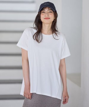  【汗ジミ防止加工】シルケットスムースバックギャザーチュニック