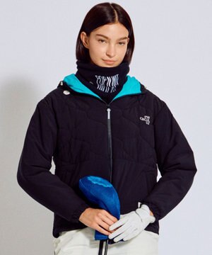  【撥水加工 / ストレッチ】【WOMEN】キルティング中綿ブルゾン ゴルフウェア レディース