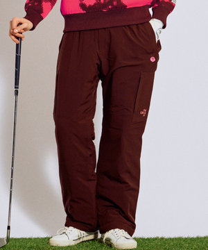 【撥水加工 / ストレッチ】【MEN】ワイド中綿カーゴパンツ ゴルフ