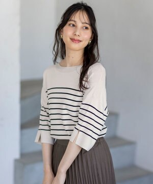 【接触冷感・UVカット・洗える】ビューティクールボートネック プルオーバー