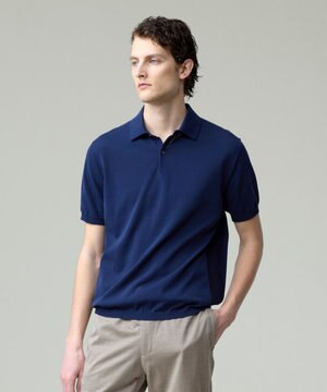  機能×縫製₌快適な着心地 「高見え」ニットポロ【接触冷感 / 洗える】ホールガーメントニット ポロシャツ