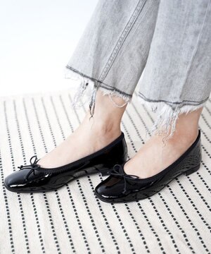 サイズ追加【本革・高反発】Square スクエアトゥ バレエシューズ