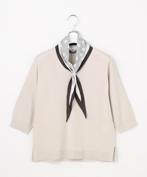  【2WAY・シーンレスに活躍】SCARF KNIT Vネック ニット