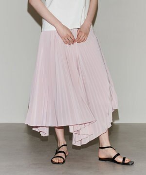 【Nave 洗える】プリーツサテン スカート