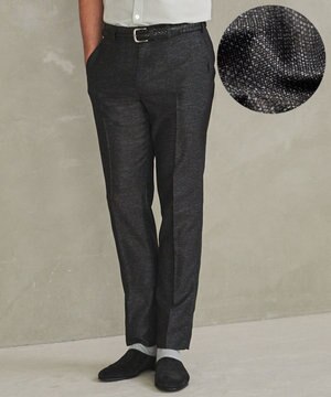  新素材セットアップ【通気性抜群/洗える/シワになりにくい】カラミプリントストレッチセットアップ パンツ