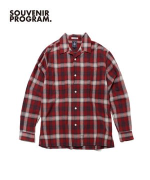  【J.PRESS ORIGINALS】【UNISEX】Indian Madras Open Shirts / Baggy-Fit