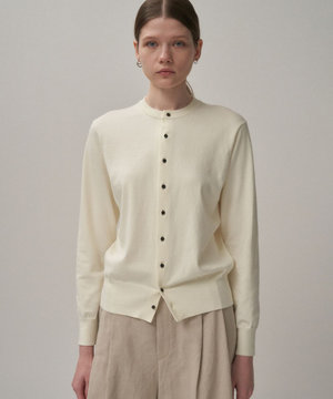  FINE COMPACT COTTON | クルーネックカーディガン