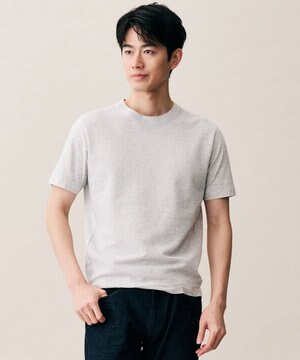  【キングサイズ・オーガニックコットン使用・日本製・26SS新色】JOEコットンサッカークルーネック Tシャツ