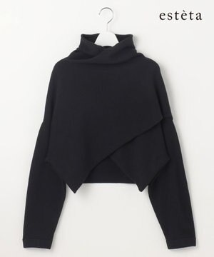  【エステータ】クロスデザイン ニット