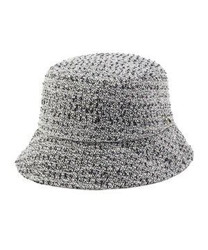  PAUL & JOE ACCESSOIRES 【サイズ調整可】ネコチャーム付ツイードバケットハット UV