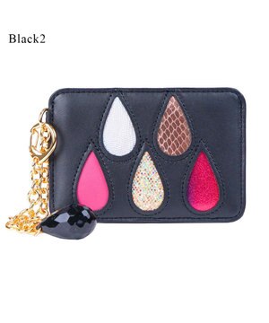  ドロップス パスケース 定期入れ チェーンストラップ付き【かわいいデザイン！本革のやわらかな風合い】