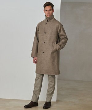  【薄中綿仕様】スーパーライトウエイトカシミヤブレンド ステンカラーコート