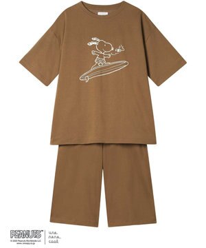  【綿混】やわらか天竺パジャマ PEANUTS × une nana cool