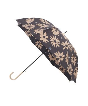  【耐風】ランバン オン ブルー (LANVIN en Bleu) 長傘 サテン ビッグフラワー