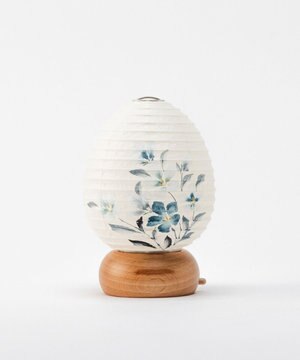  【あかり道】〈手書絵付〉薄藍桔梗 ちょうちん ライト