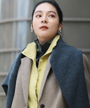  【前後着用可 / 加藤ローサさん着用】スムースストレッチタートル ニット